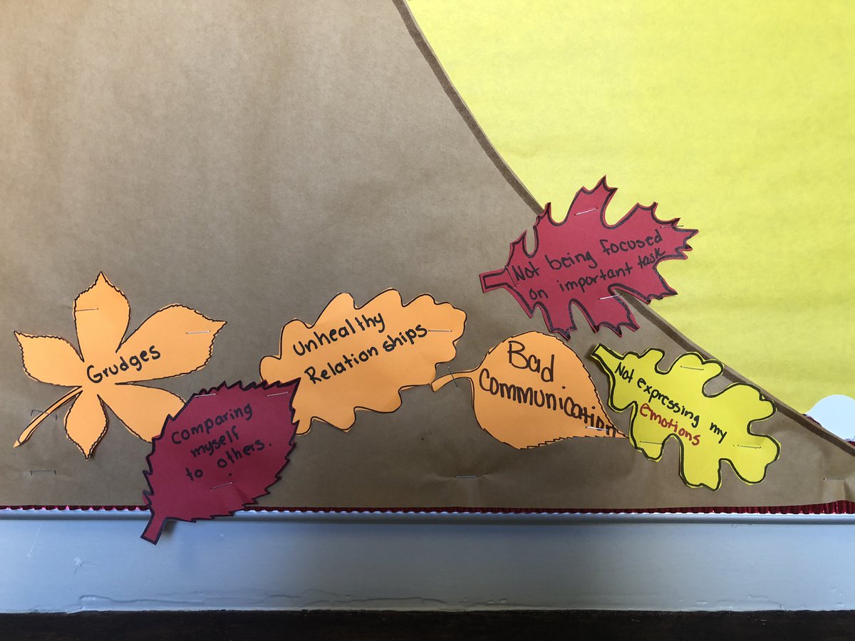 ctewithMrsT's tweet photo. We are focused on growth in this class. What leaves do you need to shed so you can grow into a stronger and healthier version of yourself? #mentalstrength #developinggrit #allaboutmindset #earlychildhoodeducation #ecewithmrst #selfgrowthjourney #peoplechangejustlikeseasons https://t.co/Rjc9w6ijvZ