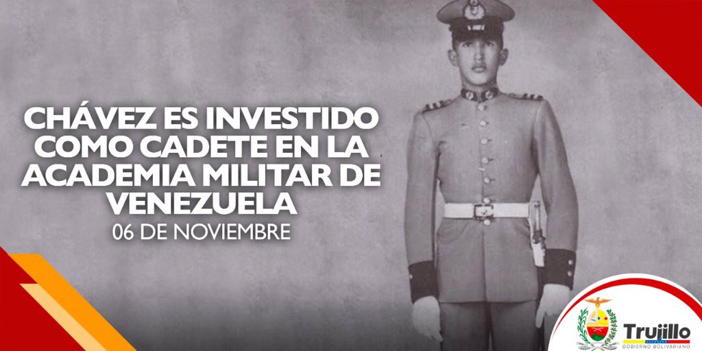 RangelSilva4F's tweet photo. Hoy #6Nov recordamos el solemne acto en el cual nuestro comandante Hugo Chávez recibió su daga como cadete de gloriosa Academia Militar. Este símbolo, lo inició en la carrera de las Armas cómo integrante de la promoción Simón Bolívar y que marcaría su camino como soldado Patriota https://t.co/7hq1D1ui19