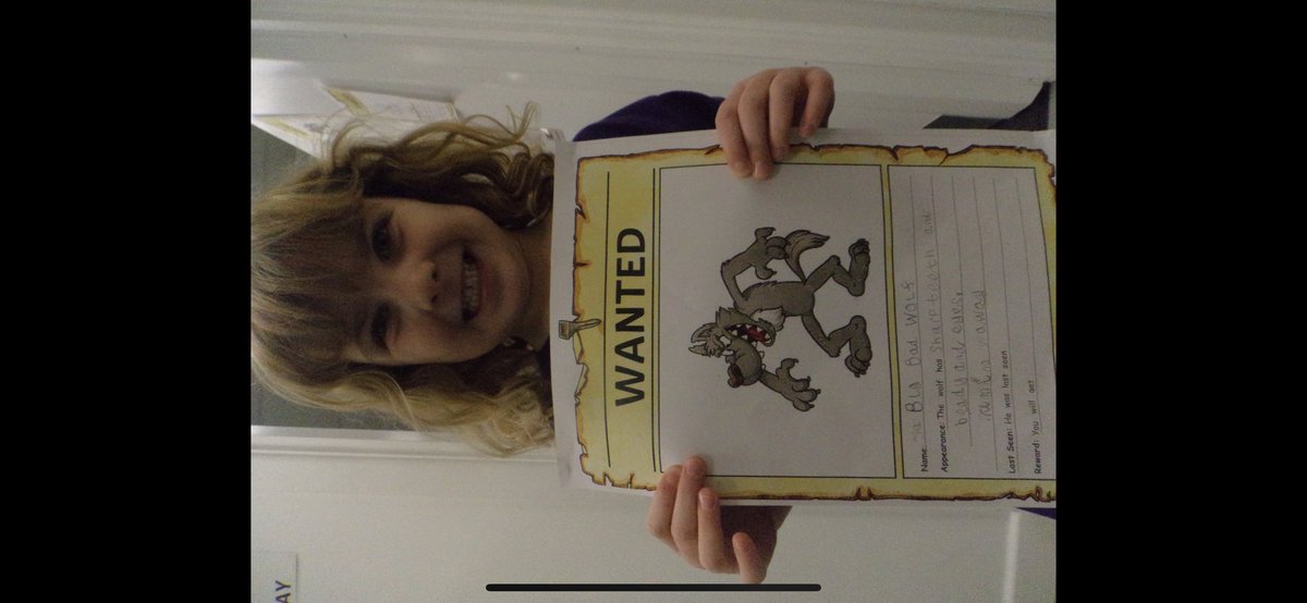 NET_Katherines's tweet photo. In @BillyMonger class we have been reading #TheThreeLittlePigs 🐷. We've made #WANTED posters to help the #police catch #TheBigBadWolf 🐺. Hopefully he won't be blowing down any more houses of upsetting anymore pigs if he's caught! 🏠 #NETKPA #NETAcademies #Reading #SchoolWork https://t.co/xAfh2juMc2