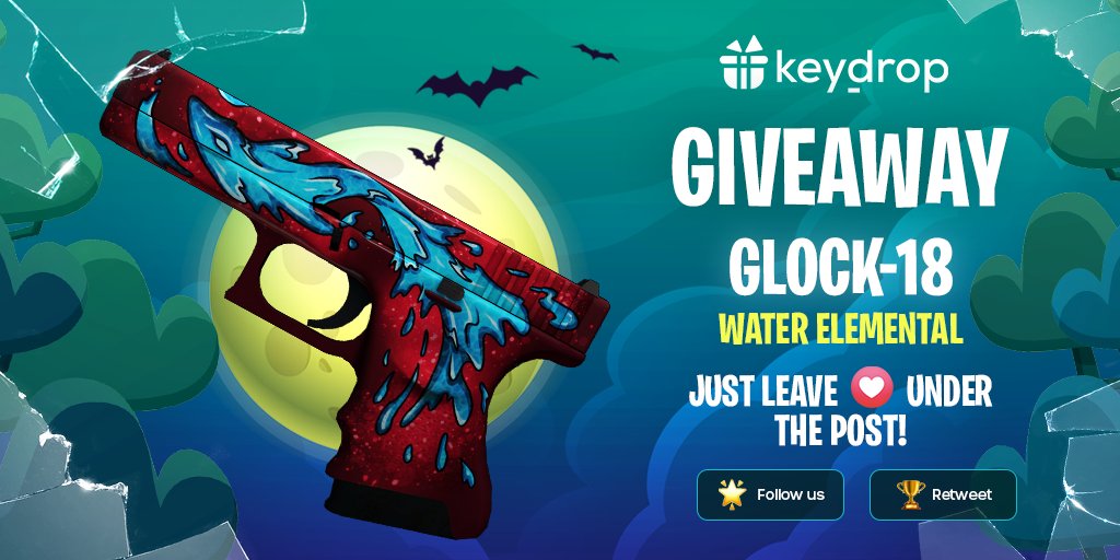 keydropcom's tweet photo. 🔥Giveaway on Glock-18 | Water Elemental!🎁 

👊Just leave ❤️ under the post! 
🌟 Follow us! 
🏆 Retweet! 

⏰ Wait 24 hours! 
#airdrop #freeskins #csgoskinsgiveaway #csgoskinsfree #giveaway #csgocases #csgocase #csgocommunity #csgoesport #skins #csgoskins #keydrop #keydropcom https://t.co/zu4PbEpMIA