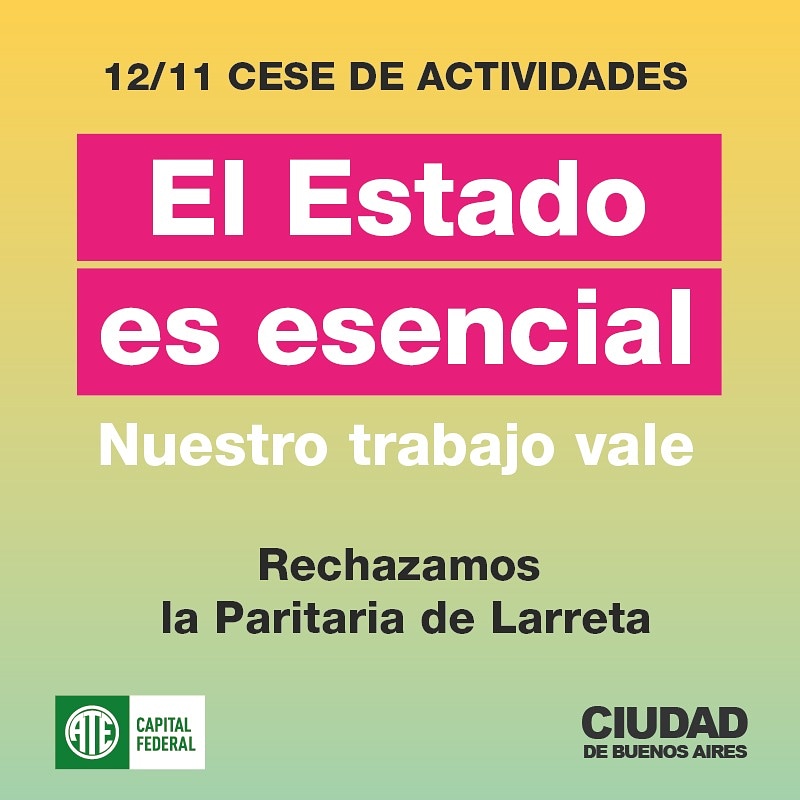 JuntaMAyEP's tweet photo. Luego de 8 meses sin aumento salarial, ayer recibimos la propuesta del Ministerio de Hacienda y no da respuesta a los reclamos que hemos presentado desde @ATECapitalOk

El 12 de Noviembre convocamos a CESE DE ACTIVIDADES y jornada de protesta. https://t.co/qgy03zKPtF