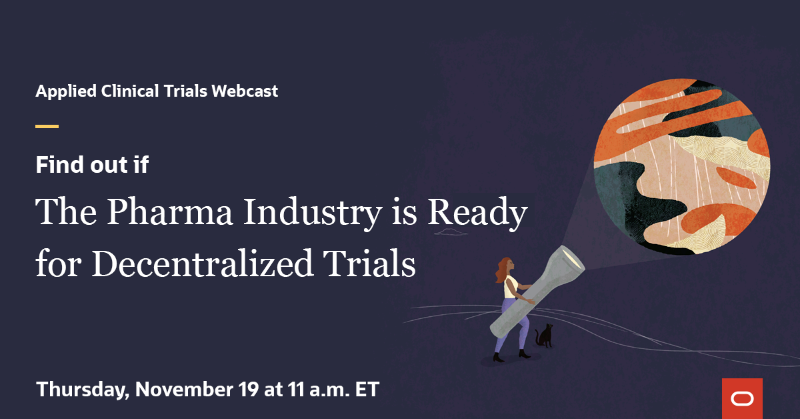 OracleHealthSci's tweet photo. Due to COVID-19, many organizations are shifting to decentralized #clinicaltrials, but are they prepared for this move? 

We're unveiling new research that answers this question and more. Tune in for the results. https://t.co/YkPwEfcUBZ @Clin_Trials