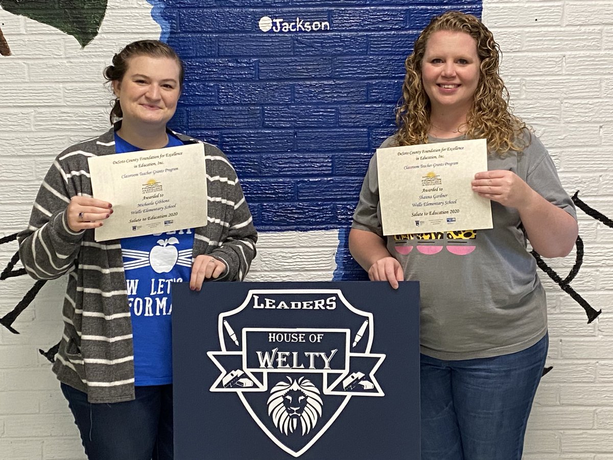 TweetDCS_WES's tweet photo. Congratulations to Mrs. Shauna Gardner and Ms. Michaela Gibbons, winners of the Foundation for Excellence Grants for 2020. A huge thank you to their sponsors, United Way and Compass Intervention! #TeamDCS #RockinGators #BetterTogether #RaisetheBar https://t.co/jFmy7CiEzF