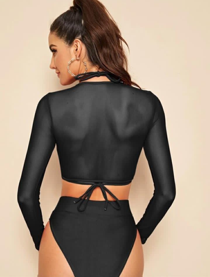 Imagínate luciendo este bad girl bikini🖤 3 pcs Talla: Small (corre pequeño), lo tenemos para ti en $22 y entrega inmediata😍 ✨