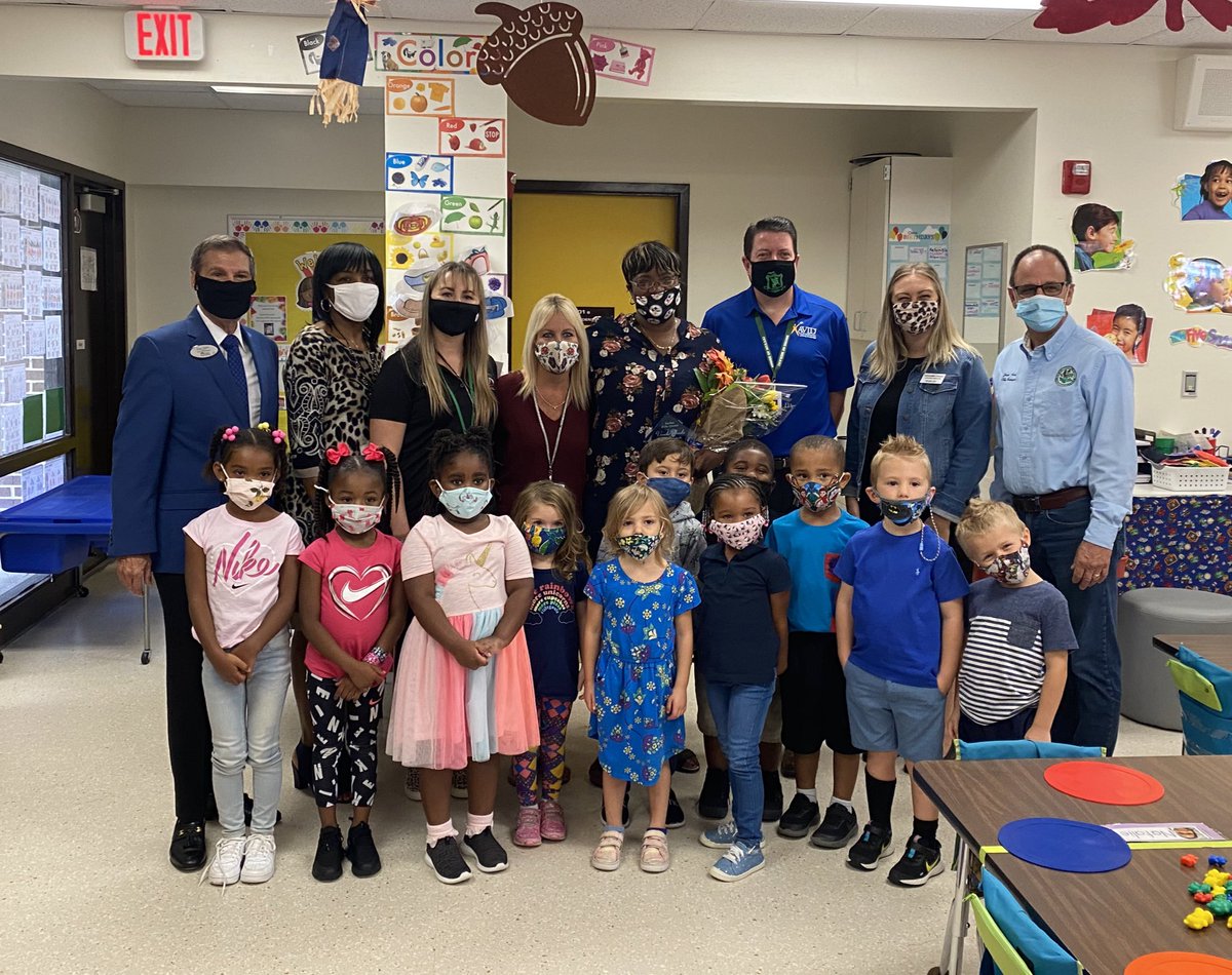 Congratulations to our Teacher of the Quarter, Ms. Vernita Brooks! She is an excellent VPK teacher who truly loves and encourages her students to do their very best every day! #KnightsHonor