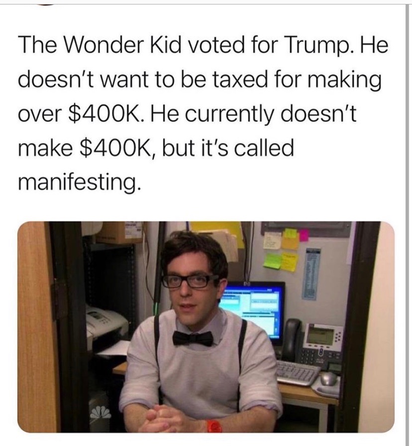 Dee_lynn79's tweet photo. Saw a meme account with office characters &amp; who they would vote for... 😂😂 https://t.co/AP8qdjrYky