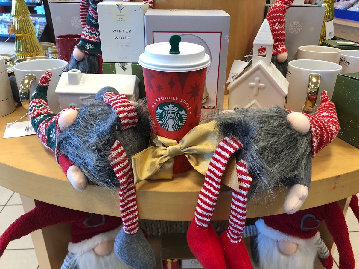BN_Livingston's tweet photo. The Gnome Bros had a tug of war over our new Holiday Red Cups!!  No need to worry though,  you must definitely don't need to share!  So by @BN_Livingston Cafe and get your delicious holiday drinks and show off your new Red Cup!  #bnholiday #bnredcups #noneedtoshare #getyourown https://t.co/kpFeEenwRD