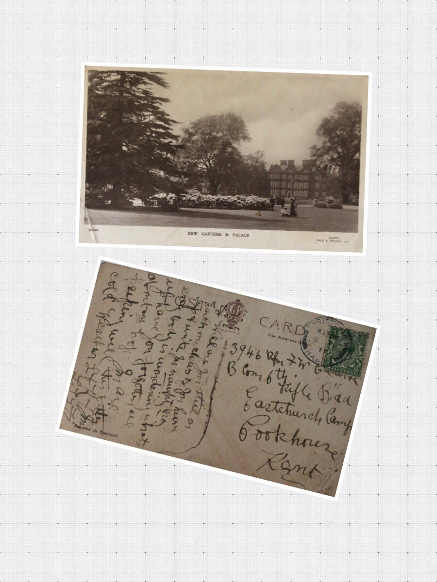 GhostPostcards's tweet photo. A card for Remembrance #LestWeForget 

1917 A young lady in Christchurch Hampshire writes to Rifleman Frederick William Clarke asking why he has not been in touch. Tragically a few months later he was killed in Flanders.

For more detail go to https://t.co/M4JibttHej https://t.co/jOgmHtBpx6