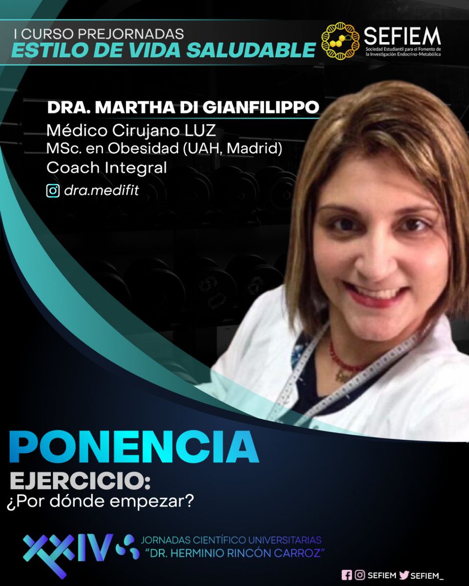 SEFIEM_'s tweet photo. En el marco de nuestro I Curso Pre-Jornadas "Estilo de vida saludable", nos complace presentar a los especialistas que nos acompañarán dictando las mejores ponencias👨‍⚕️👩‍⚕️ 
1/2 https://t.co/x10uDMb1VU