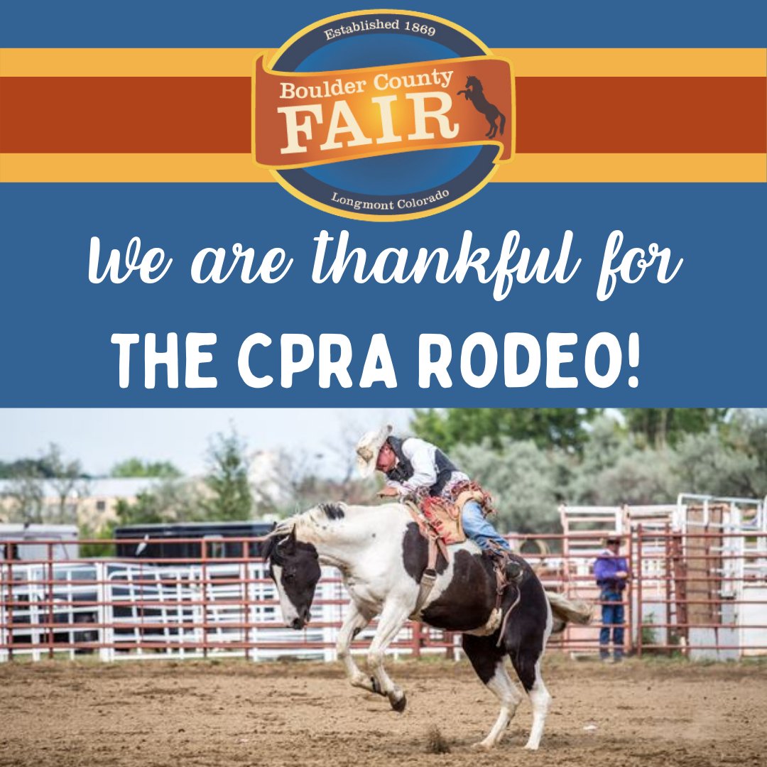 BoCoFair's tweet photo. Thank you, CPRA Rodeo for being such an integral part of the Boulder County Fair. https://t.co/prh9V7REXG