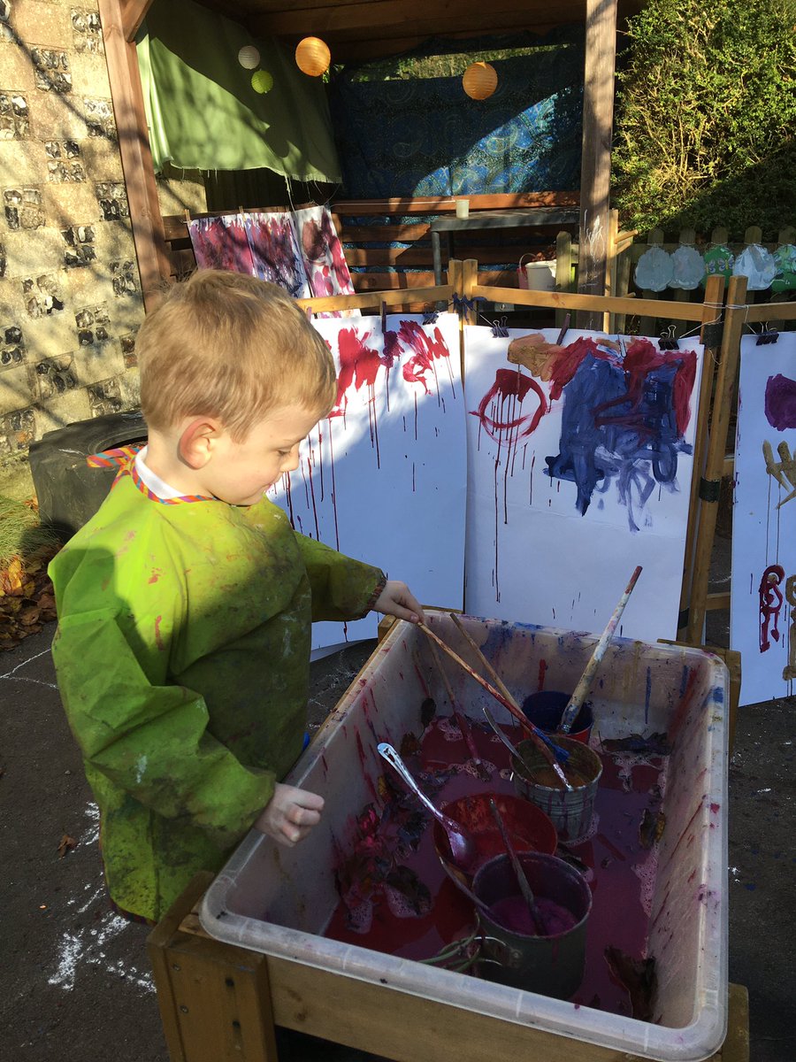 baydonschool's tweet photo. The joy of mud painting in the sunshine. https://t.co/0xAB4260N0