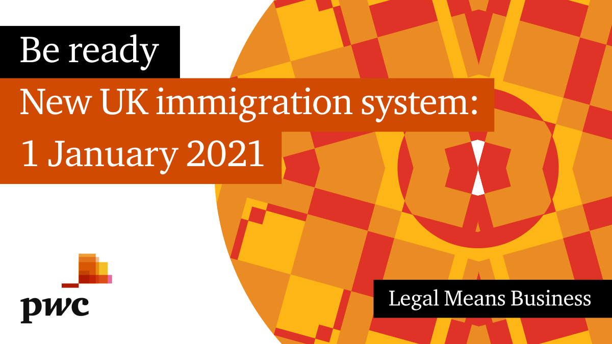 With less than 60 days until free movement ends, are you ready? Read our latest insights on how to prepare for the new immigration system on 1 January 2021. Be ready. pwc.to/3jvb9pu #LegalMeansBusiness