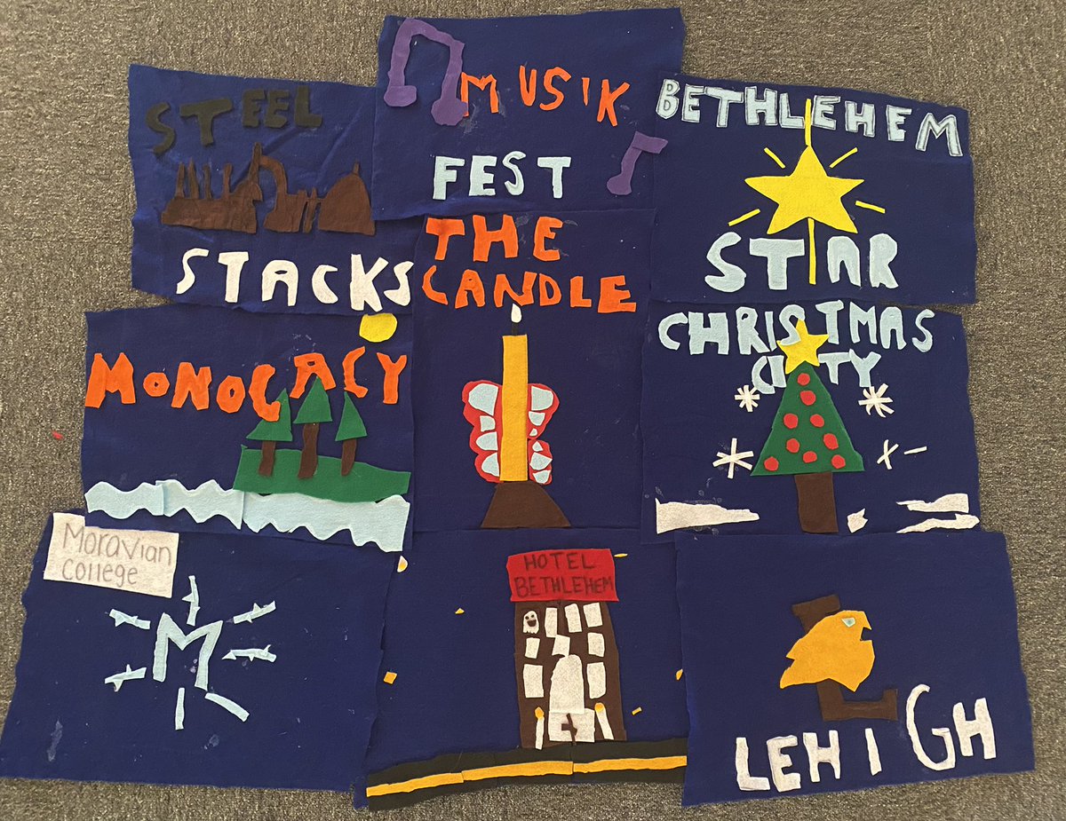 ldallapiazza_'s tweet photo. Integrating our subjects is what we do best in 3rd grade! We told a story about our community through art! @McGrawHillK12 Here is our Bethlehem quilt! 😊 @BethlehemAreaSD @WilliamPennES #BASDProud #basdignite https://t.co/SxWYnIZghl