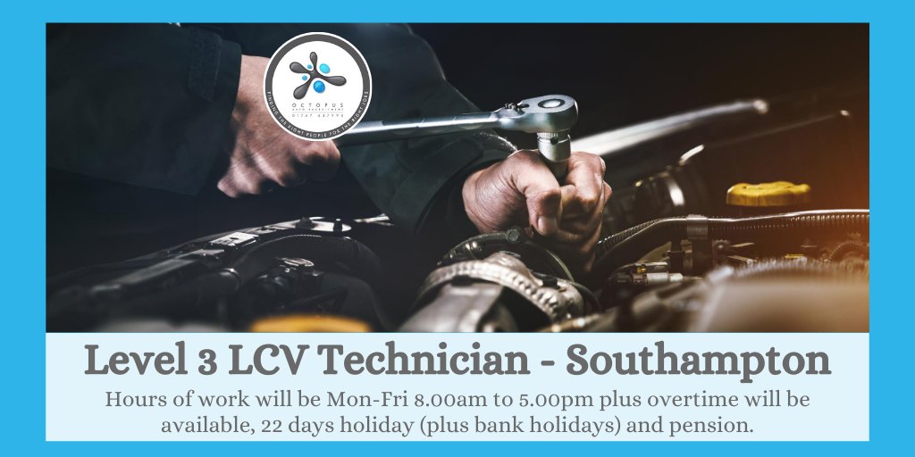 octopusautorec1's tweet image. We are seeking a very special technician, who has the drive, ambition and, above all, a positive attitude towards their work.  

Apply at octopusautorecruitment.co.uk/Jobs/Level-3-L… or call 01747 447998.

#OctopusAutoRecruit #technician #level3NVQ #Southampton #customerservice #newrole #applytoday