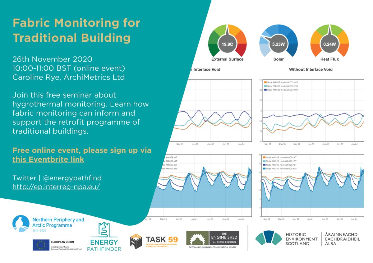 HistoricNZEB's tweet photo. 🏠🌡️ Our partners at @HistEnvScot are organising a seminar with @energypathfind: ‘Fabric Monitoring of Traditional Buildings’ on the 26th November. Find out more at https://t.co/2kCWbE7EEf #BestPracticeBuildings https://t.co/M7udC6yhPu