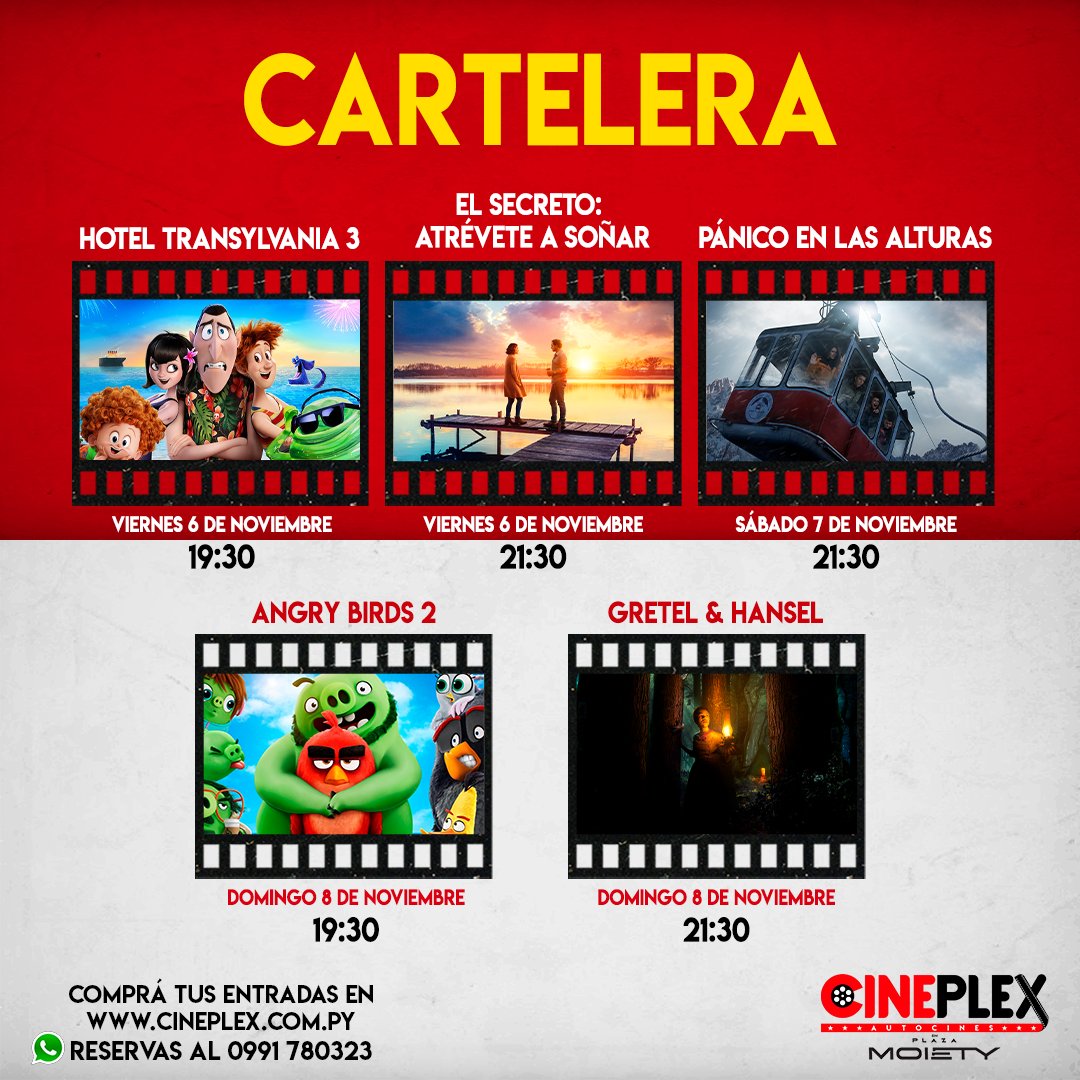 CineplexAuto's tweet photo. ÚLTIMOS DÍAS DEL AUTOCINE! 🚘🎬💖
Aprovechen y vengan a disfrutar de una buena peli!
Compra de entradas en https://t.co/eUqn3aMDP5
Reserva vía WhatsApp al 0991 780323.
50% de descuento en entradas con tarjetas Itaú en boletería! ⚠ https://t.co/2LhJjGB2zw