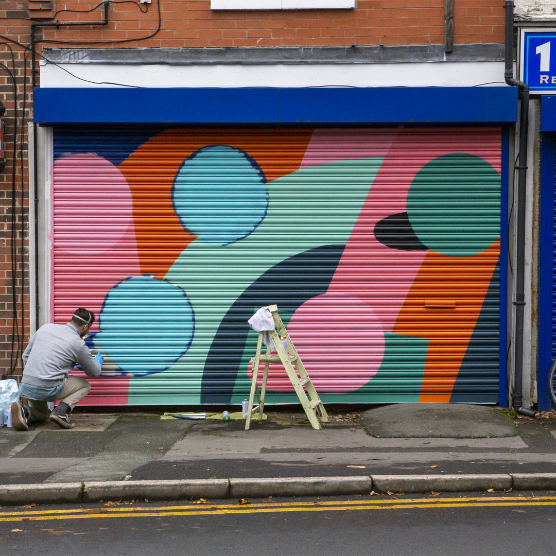 Another very cool piece went up yesterday at @thelittlestudiomcr / @pilateswithholly 

Marbles
<a href="/atelierbebop/">atelier bebop</a>
Burton Road
(between Mankind and Funk).

Big big thanks go out to Corbin for getting involved with the project ✌️ 
#atelierbebop 
#withingtonwalls
#withington
#StreetArt