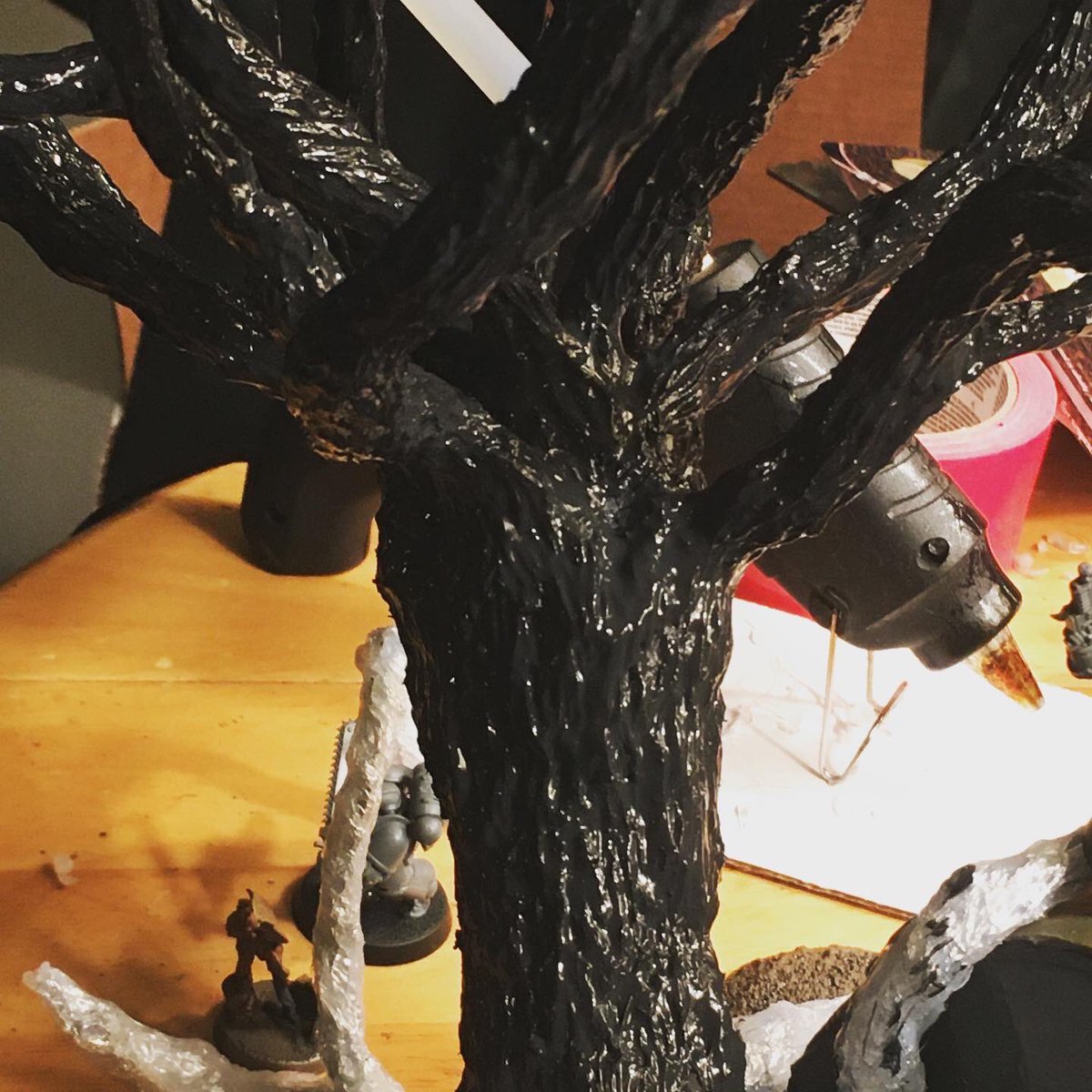 TartsTableTops's tweet photo. The tree I’ve been working on is almost ready for the paint! Not long till I can use it on the battlefield!
#WarhammerCommunity #warhammer #warhammer40k 
#tabletopgaming #customterrain #terrain #tabletopterrain https://t.co/S9rAPVBuSX