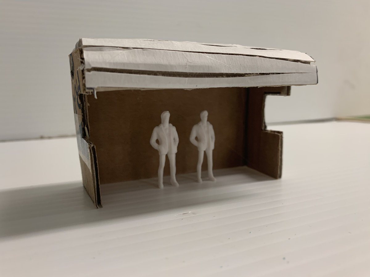 H.DM pupils using mock up models to explore form for their shelter design project...