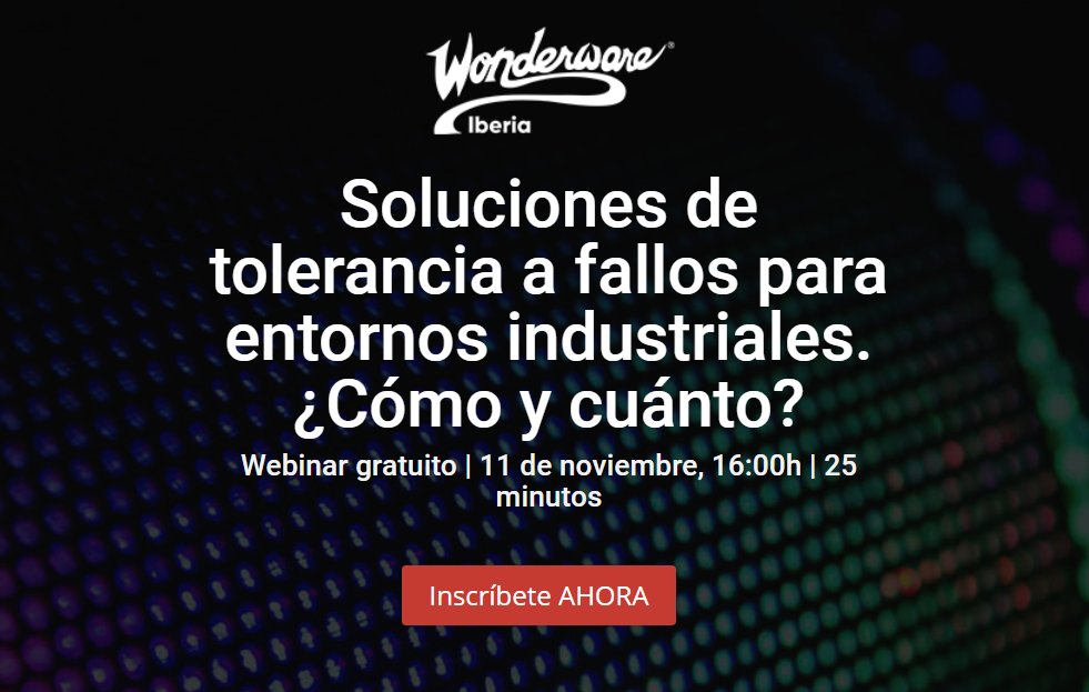 infoPLC's tweet photo. 🗓️📌 #webinar #wonderencasa | 11/11 - 16.00 h.
 
 La #AltaDisponibilidad y #ToleranciaFallos juegan un papel clave en los #SistemasDeControl. @WonderwareES te muestra las tecnologías para asegurar la marcha de tu operativa: @ftServer, #ZtcEdge y Ever-Run https://t.co/GfcNFAK2Wq https://t.co/D4XZcZqisD