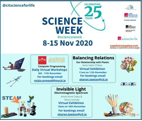 MTUScience4Life's tweet image. @CITScience4Life are busy preparing for our three @ScienceWeek events. See poster for event &amp;amp; booking information #scienceweek #CITscienceforlife10 #STEMCIT