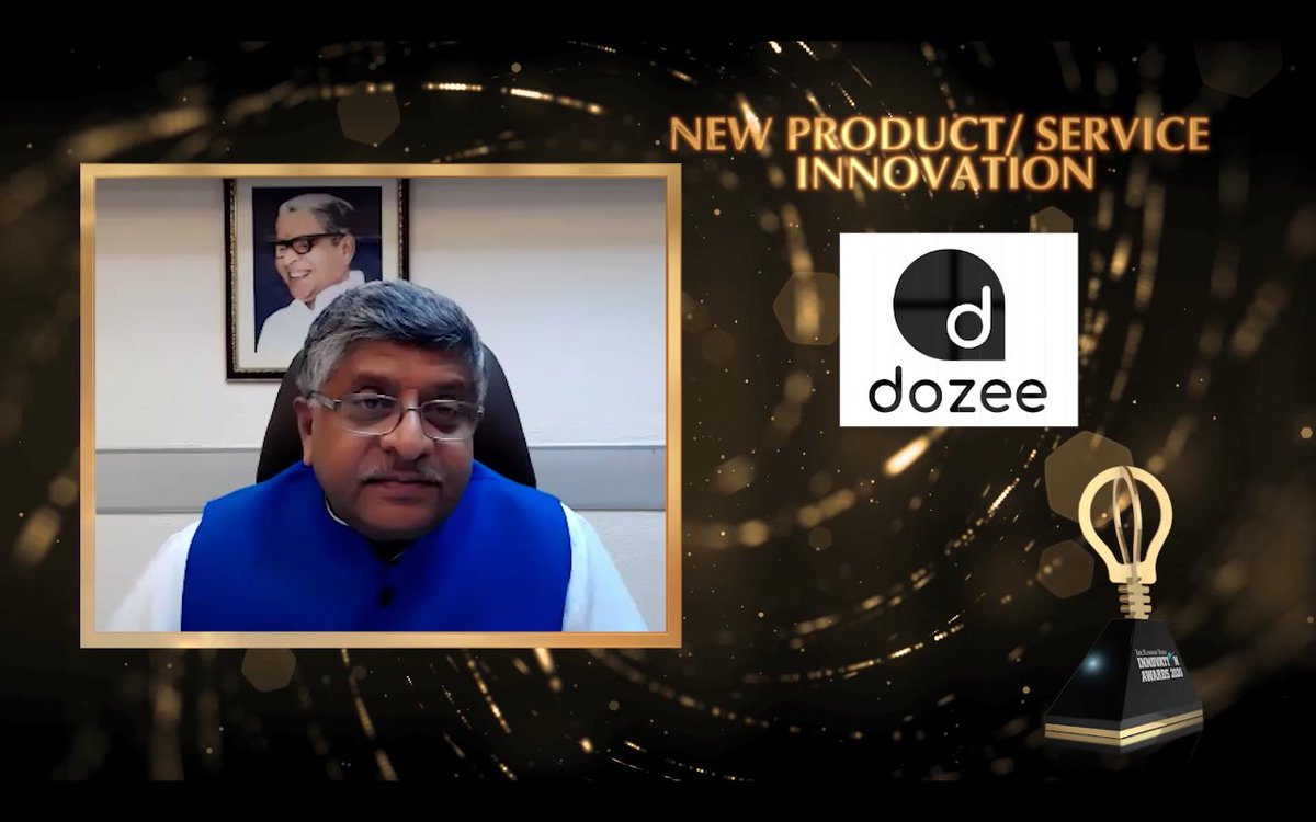 ETInnovAwards's tweet photo. The winner of #ETInnovationAwards for  New product/Service innovation is  Dozee. Congratulations!

#ETInnovationAwards   @SAP @BainIndia  @rsprasad
@OfficeOfRSP @stevewoz @sapindia @gauravparchan https://t.co/iumQBsA6qv