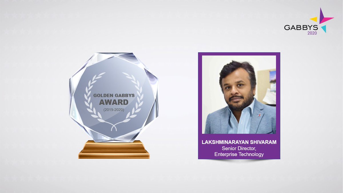 BursonIndia's tweet photo. Senior Director, Enterprise Technology, @shivaram_l is chosen for the Golden Gabbys this year! Congratulations #Gabbys2020 #WinningGabbys https://t.co/HelbKKmLFK
