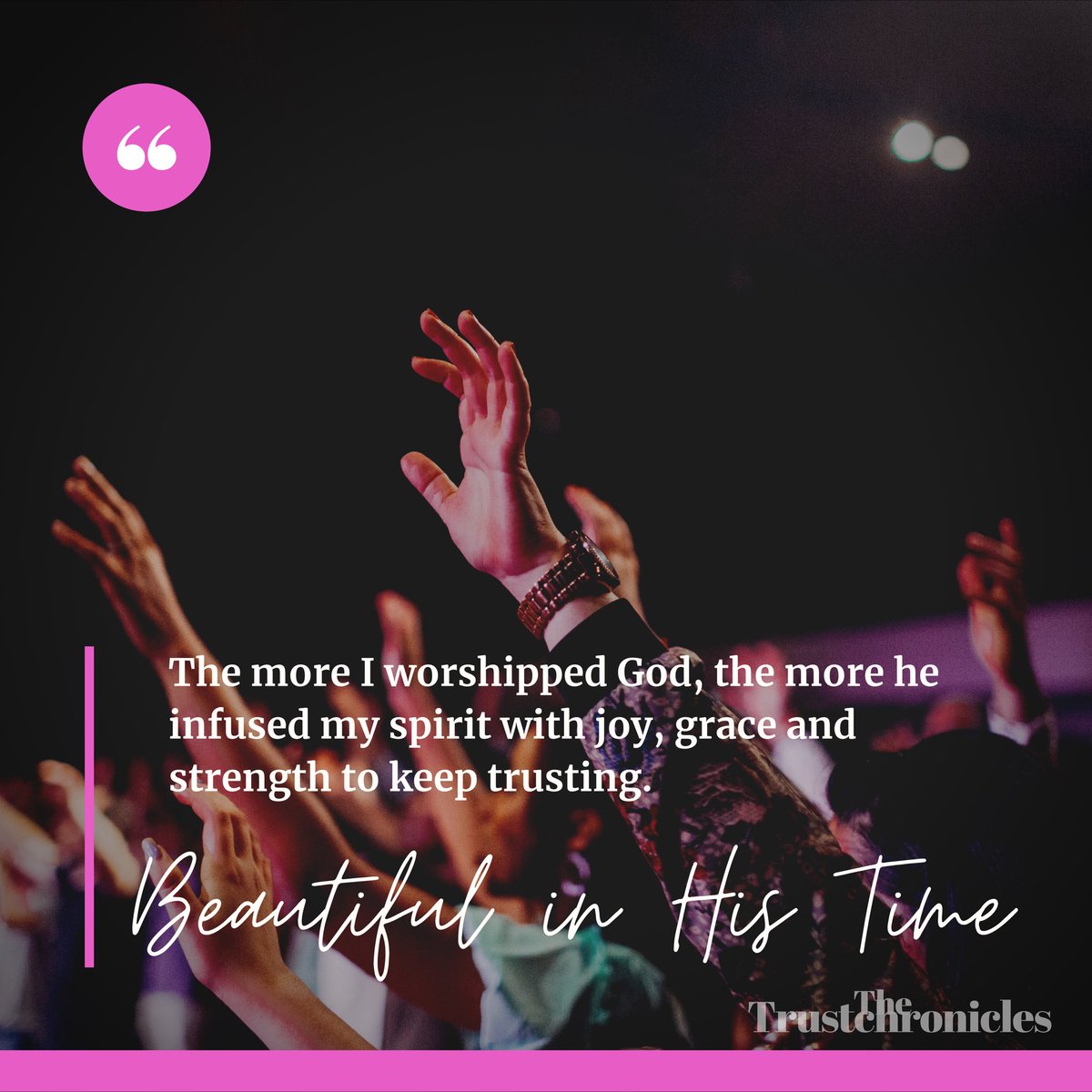 trustchronicles's tweet photo. If we've learned just one thing from our book series, it's that no matter what you're going through, no matter how big the problem seems, God can change it in an instant. Trust His timing.

#BeautifulinHisTime https://t.co/vCgfKaNsJq