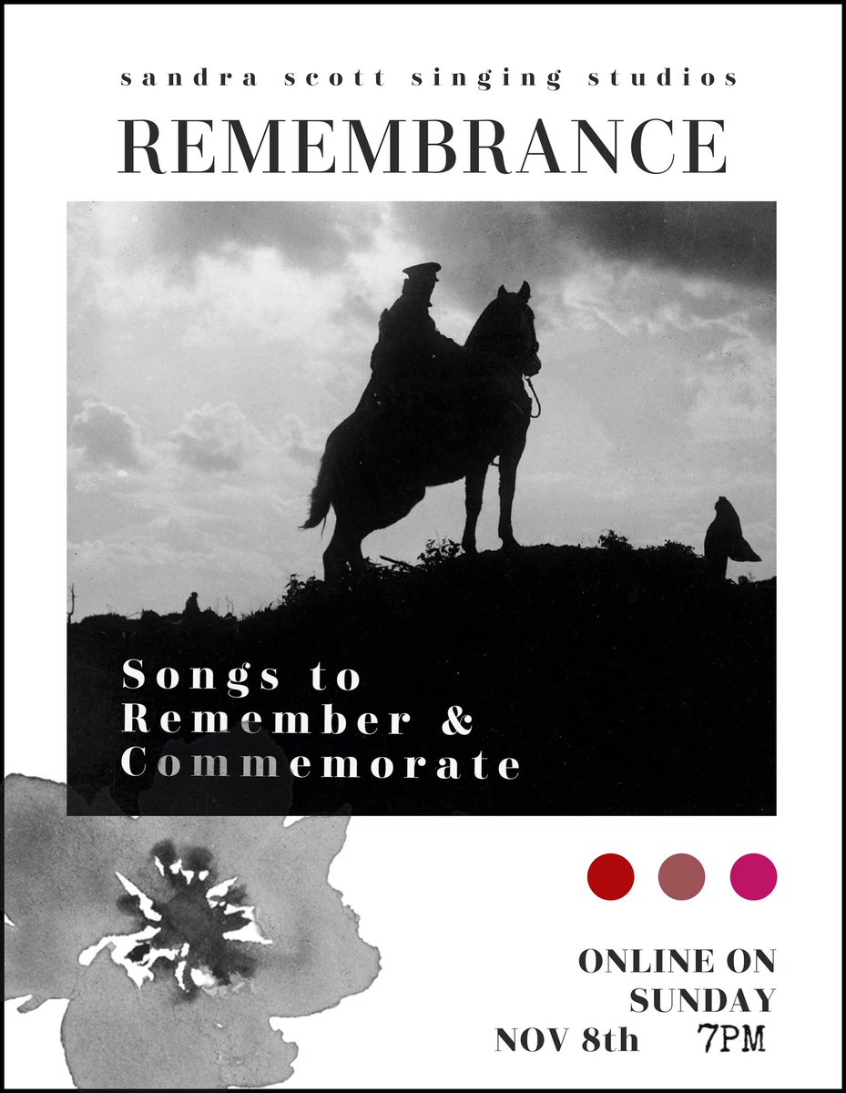 PLEASE DO SEND ME YOUR EMAIL by 12pm on 8th Nov in order for me to invite you to our Songs Of Remembrance concert. Very much looking forward to seeing you ! Many thanks !#Remembrance #concert #singing