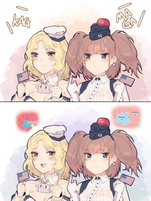 #艦これ #アメリ艦娘 #AmericaVotes2020 

US Votes2020, Atlanta &amp; Houston. 