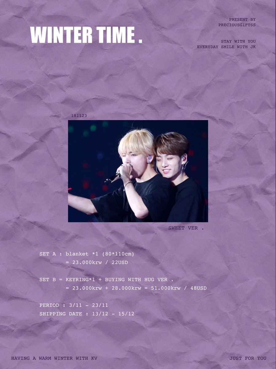 ktthyng1230's tweet photo. ☃️ WINTER TIME BLANKET by PG. ☃️

➖

💜 by @PreciousGiftss
⏰ Close 22/11 ~ 11.59 wib
🛒 Order : https://t.co/UJYtbhcnEF
💵 Start at IDR 335k ~ 740k

➖

🍀 Notes
Belum EMS TAX 🙅‍♀️
Help RT 🙏 Thankyou 😘
Stay safe 😷💜 https://t.co/2IdEIfxD31