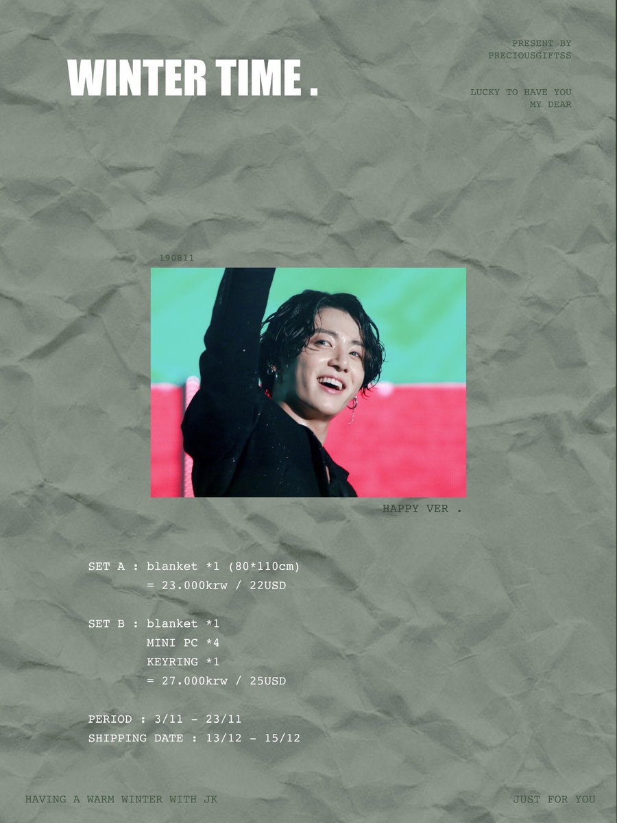ktthyng1230's tweet photo. ☃️ WINTER TIME BLANKET by PG. ☃️

➖

💜 by @PreciousGiftss
⏰ Close 22/11 ~ 11.59 wib
🛒 Order : https://t.co/UJYtbhcnEF
💵 Start at IDR 335k ~ 740k

➖

🍀 Notes
Belum EMS TAX 🙅‍♀️
Help RT 🙏 Thankyou 😘
Stay safe 😷💜 https://t.co/2IdEIfxD31