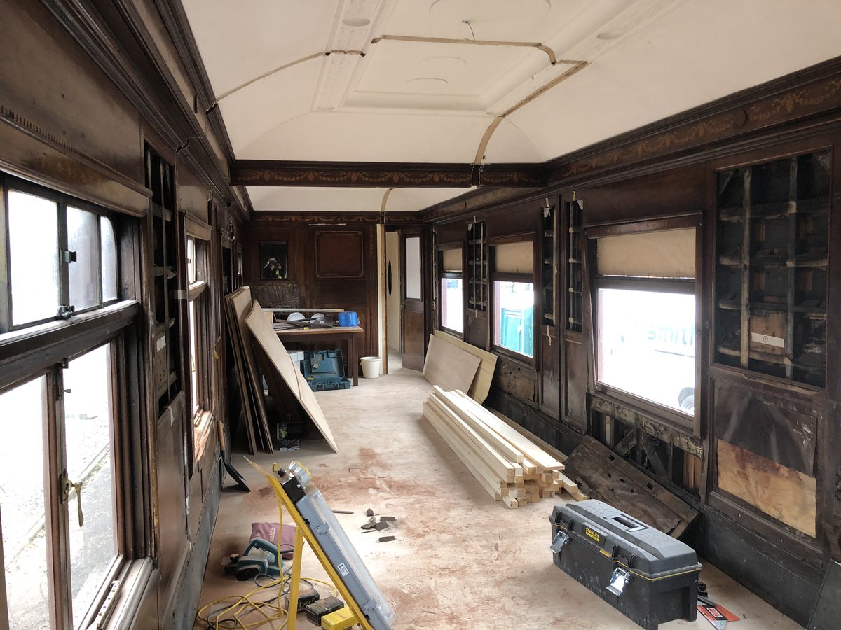 rersteam's tweet photo. Restoration works continue on the Camping Coaches #HeritageLottery #CampingCoaches #RavenglassRailway @rermuseum @HeritageFundNW https://t.co/kdvovPIZCL