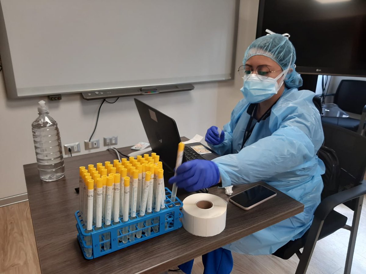 SSaludOsorno's tweet photo. Prosigue la toma de exámenes PCR a funcionarios del edificio institucional del @SSaludOsorno, como parte de la continua búsqueda activa del Covid-19 en la provincia de #Osorno. Recuerda que el autocuidado sigue siendo fundamental para prevenir contagios. #CuidarnosEsTareaDeTodos https://t.co/TP5LrY4pZY
