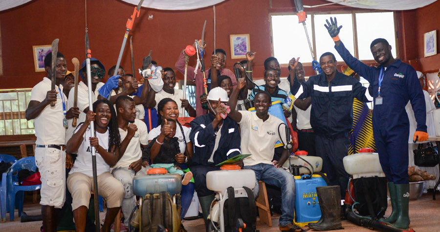 Through <a href="/masoghana/">Masoghana</a>, supported by the <a href="/MastercardFdn/">Mastercard Foundation</a>, Ashesi faculty and head of our Business Programme Dr. Agyepong is working to train young people in cocoa farming areas in Ghana on how to build businesses. The programme has trained nearly 400 people: ashesi.edu.gh/stories-and-ev…