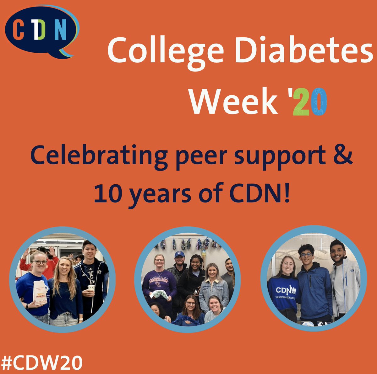 T1DExchange's tweet photo. College Diabetes Network is turning 10 and wants to celebrate with you! Join on November 12 for a virtual birthday party.
Learn more and RSVP here: https://t.co/ne9AUNxS78

@CollegeDiabetes #CDW20 #CDNPeerSupport #T1D #Type1diabetes https://t.co/BFcgvtxwX3