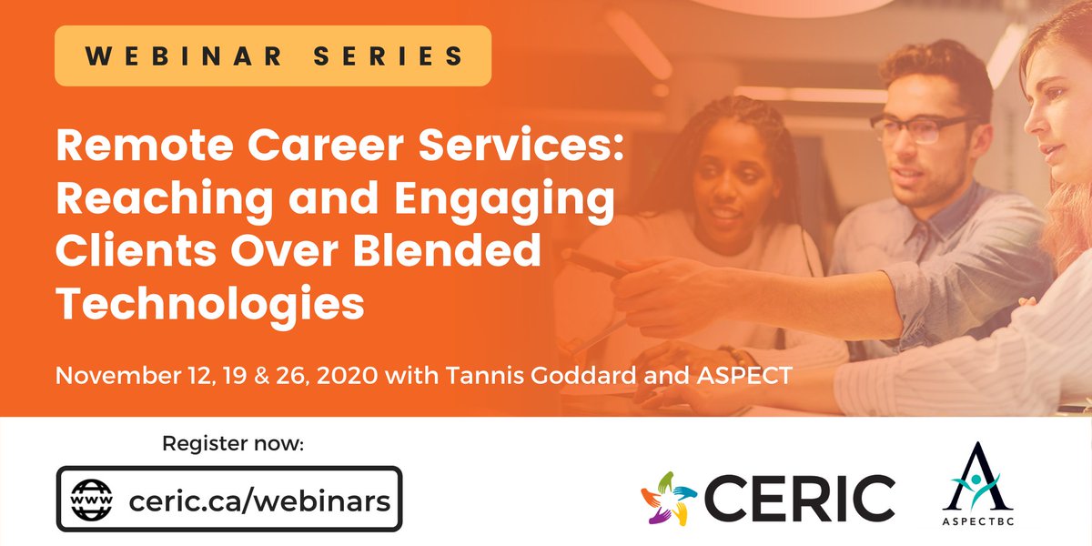 ceric_ca's tweet photo. ⏳ Starts next week! | Webinar Series: Reaching and Engaging Clients Over Blended Technologies - https://t.co/6pNWvF9i0M https://t.co/206ryZo5Kl
