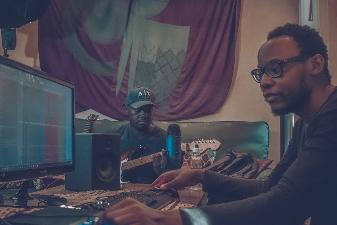 Voice2RepZW's tweet photo. Studio Time at #TheV2RHouse with our producer Verseless.. canโt wait to share the music with you all! At least 10 songs on the 2020 V2R album... and some spontaneous collaborations that we will are looking forward to sharing too ๐ #MicCheckZim https://t.co/Y3EycN1TzZ