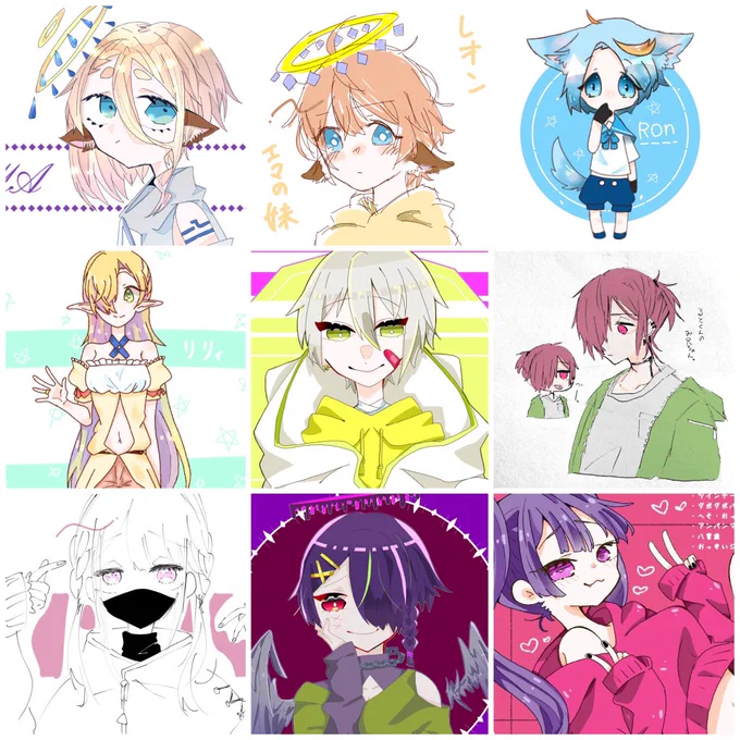 思ってたより創作描いてた( ᐛ ) 