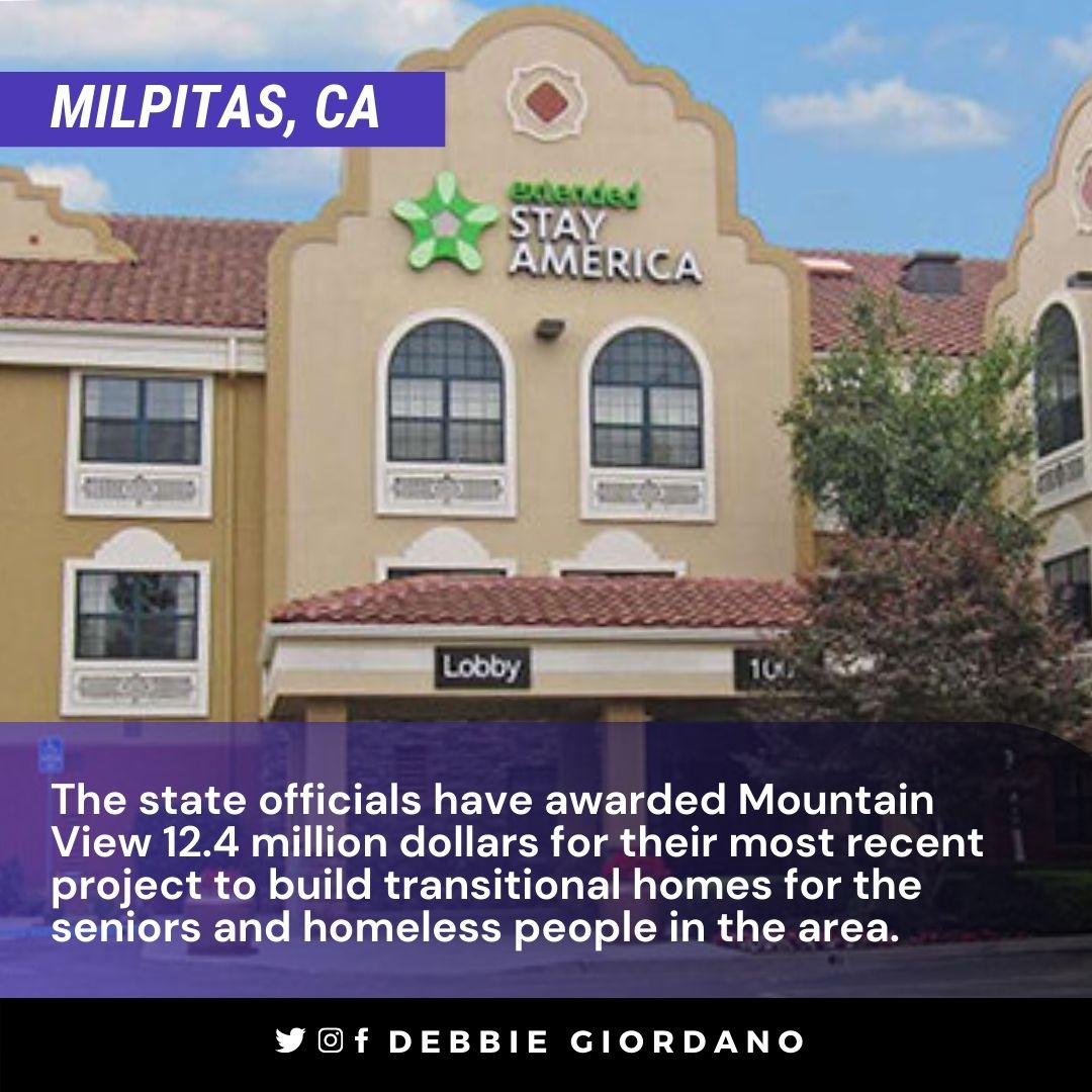 DebbieGiordano8's tweet photo. The state officials have awarded Mountain View 12.4 million dollars for their most recent project to build transitional homes for the seniors and homeless people in the area. Read more at https://t.co/NQV2oD1Ycx.
#MilpitasHomes #AffordablehousinginBayArea #TransitionalHomes https://t.co/FhGyg2kIEY
