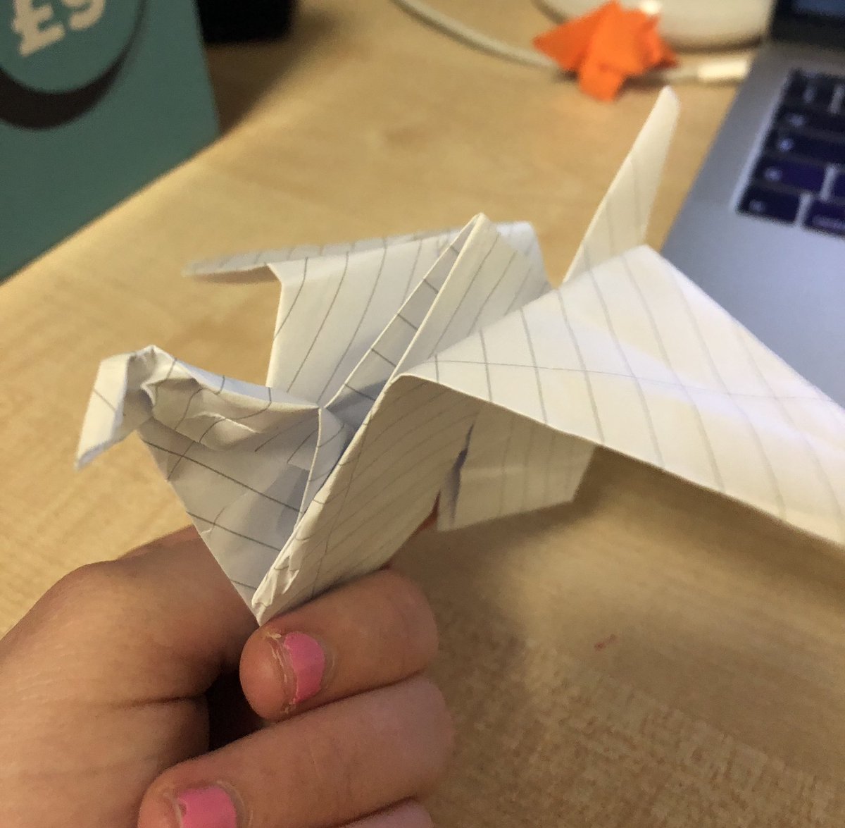 Yesterday we made origami cranes!! We also found out that learning origami over Zoom is very hard!! Here are our lovely masterpieces!! 🖤🧡