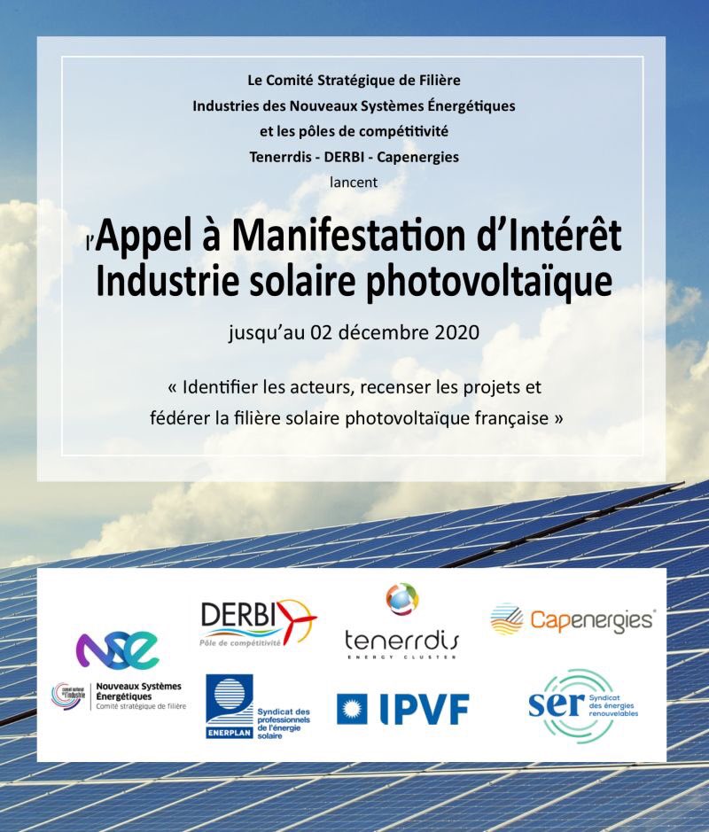 Capenergies's tweet photo. Les acteurs du #solaire #photovoltaïque☀️lancent un AMI visant à bâtir une filière industrielle ambitieuse en France. Professionnels de la chaîne de valeur ? Manifestez-vous jusqu'au 02/12👉https://t.co/VBURUme9my. #CSFNSE @pole_DERBI @TENERRDIS @Capenergies @ENERPLAN... https://t.co/5p04TRSSNw