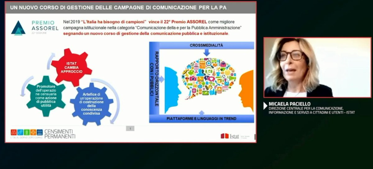 ⏰#60minutidiCensimenti 

#MicaelaPaciello #istat 

obbligata scelta del #digitale per campagna di #comunicazione crossmediale  #CensimentoPermanentePopolazione 

✔️radio
✔️adv 
✔️social media 
✔️influencer marketing
✔️outdoor
✔️ branded content
✔️webstar content 

#ForumPa2020