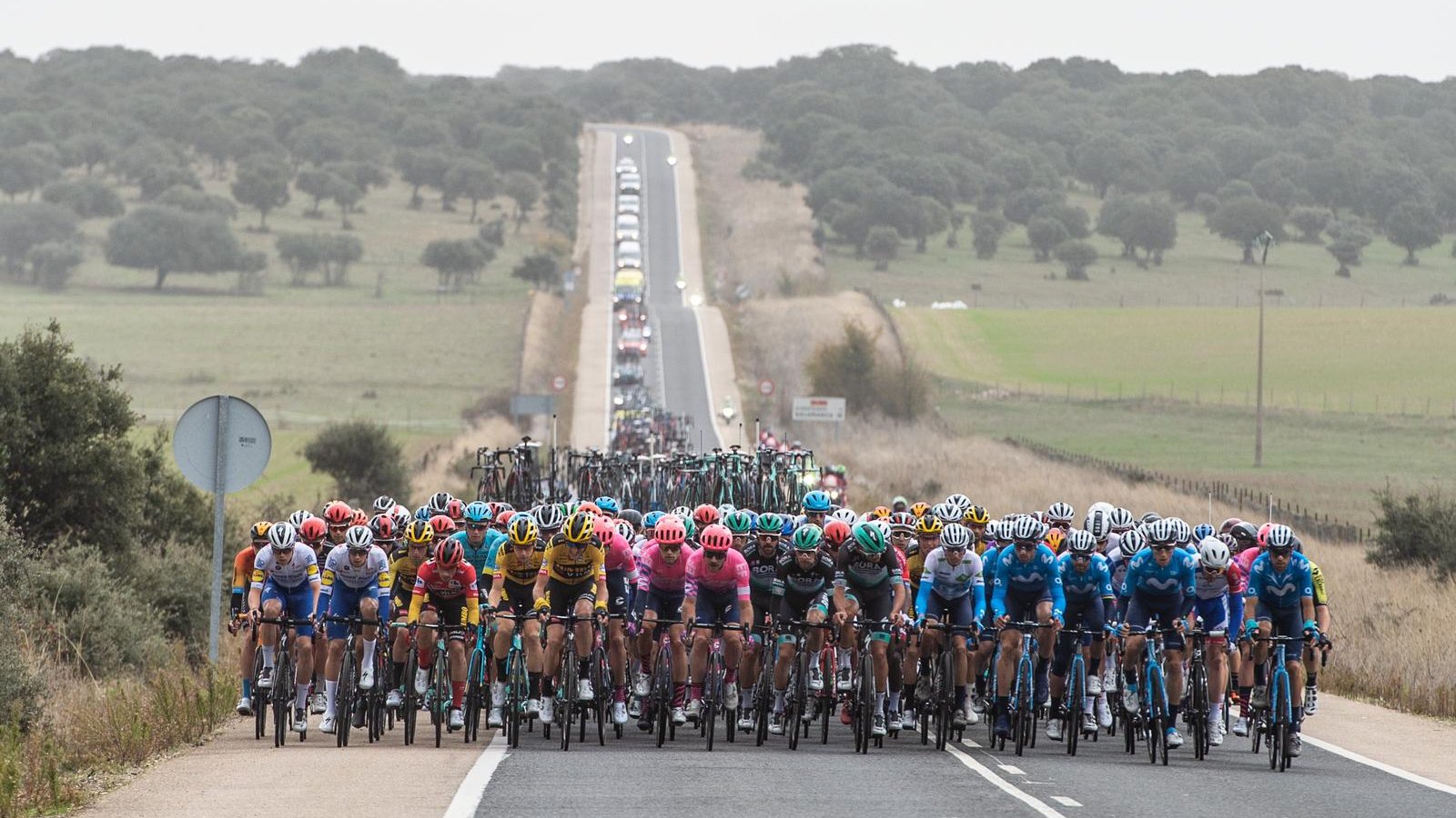 El pelotón en la etapa 16 de La Vuelta 20