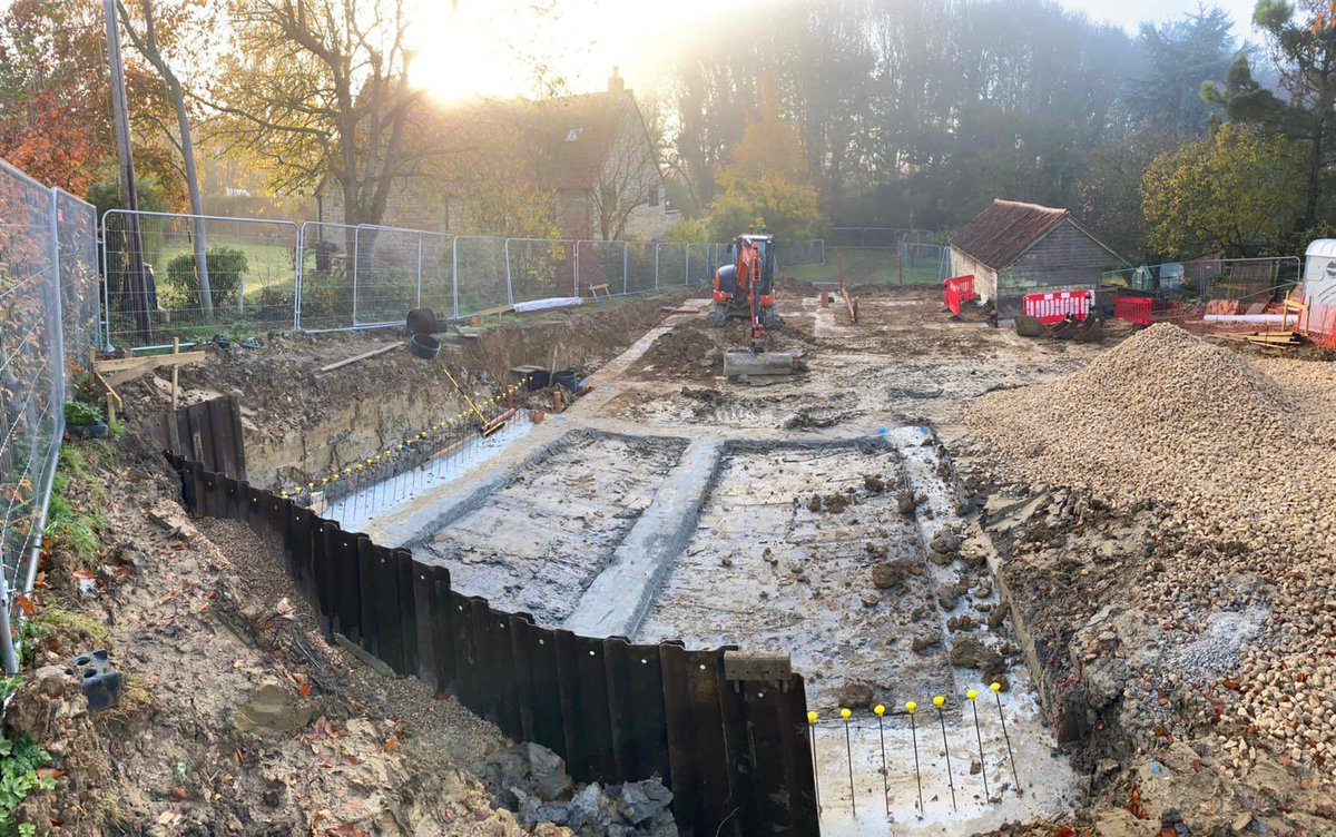 Initial site works complete and foundations poured at our Wellingore site. The new dwelling has been cut into the steep slope of the site with lots of material being removed from site. A tight, challenging site but always good to see the foundations complete. #PlanDevelopDeliver