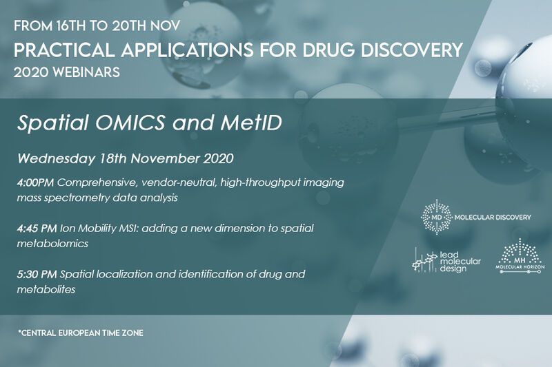 moldiscovery's tweet photo. Discover our Solutions on Spatial OMICS and MetID, on Wednesday 18th November!

Find the full agenda here: https://t.co/S9kg8X9M0E

*Registration needed.

#omics #hrms #science #metId https://t.co/QGfgUgx1nF