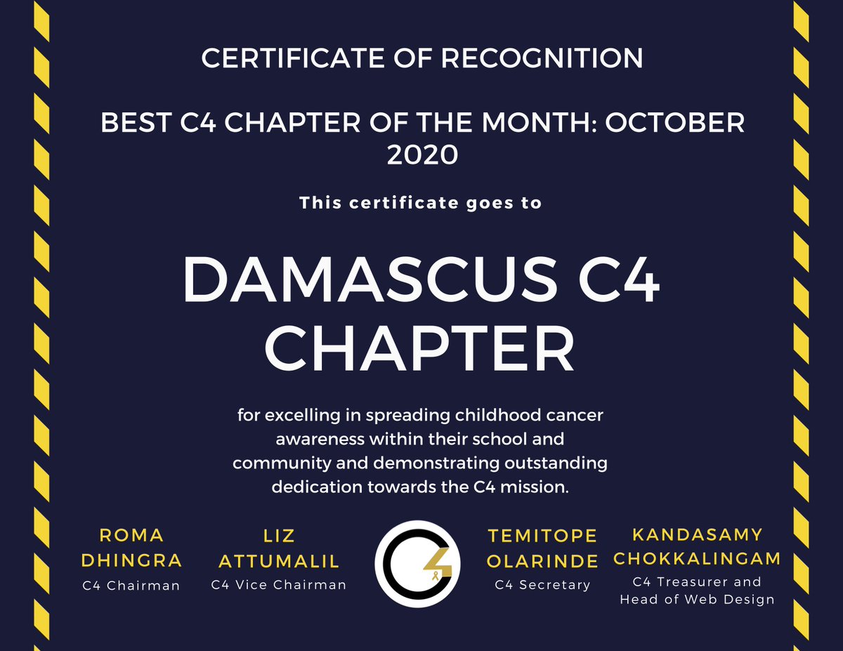 So proud of the hard work and dedication of the Damascus C4 Chapter.