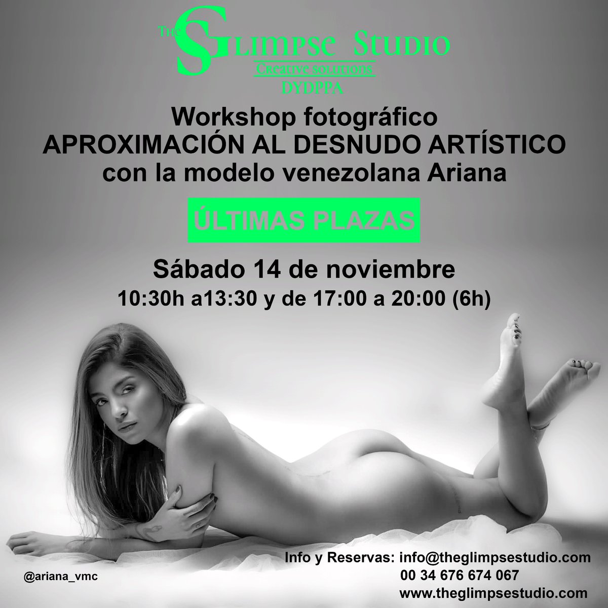 GlimpseStudioMD's tweet photo. Taller de aproximación a la #fotografia de desnudo.Últimas plazas. info@theglimpsestudio.com #photography #book #boudoir #alcaladehenares #aprendefotografia #cursodefotografia #iluminacion #cursodeiluminacion #modelo #alquilerdeestudio #photostudio #photostudio #nude https://t.co/3TU1aXflTA