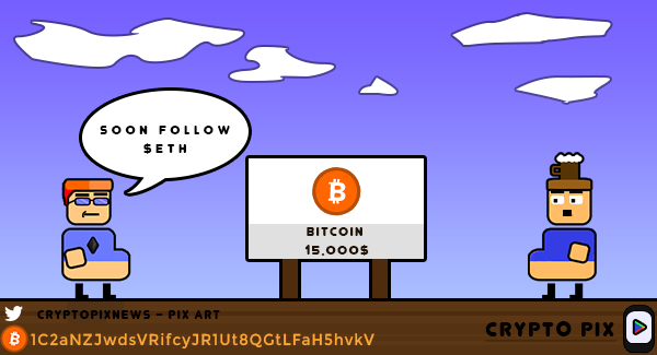cryptopixnews's tweet photo. #Bitcoin 15k and #Ethereum soon will go up🚀

@cryptopixnews Art https://t.co/V8nKYTIy5N