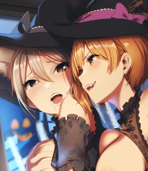 【R18】
一週間遅れのハロウィーン絵です。

夕美と周子の結構ハードなプレイです。
初めてハロウィーンでエロ描いたかもw

A super late Halloween art. 